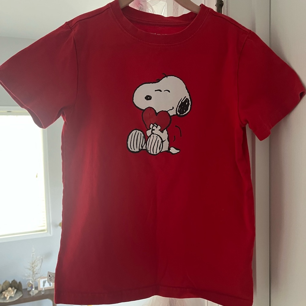 Janie and Jack Red Snoopy Short Sleeve Tee